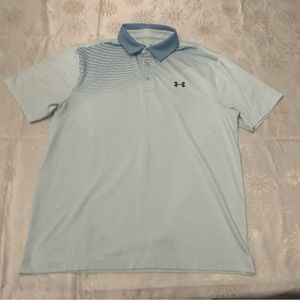 UA The Playoff Polo men’s light blue short sleeve polo. Size large